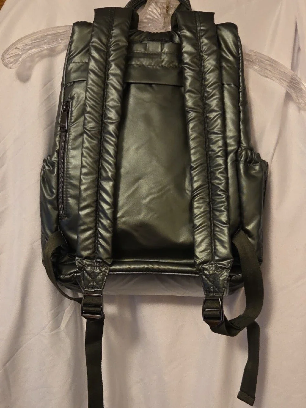 Lug Metallic Olive Green Hatchback Backpack